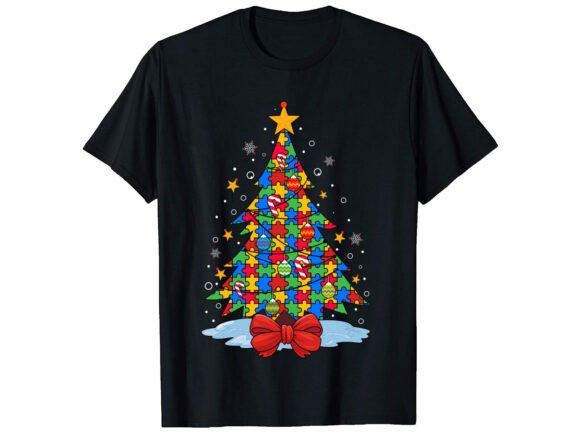 Autism Christmas T-shirt Graphics & T-Shirt Designs