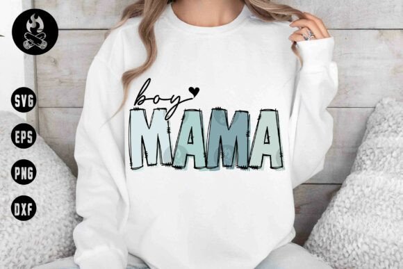 Blue Boy Mama SVG: Graphics for T-Shirt Designs