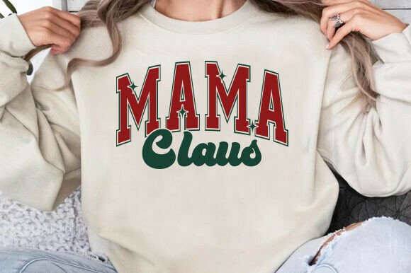 Festive Mom Graphics: Christmas Mama Claus T-Shirt Designs
