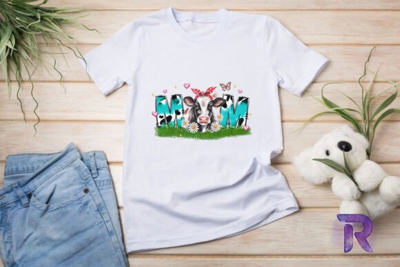 Mom Highland Cow PNG: Graphics for T-Shirt Designs