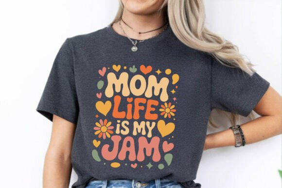 Mom Life Groovy SVG for T-Shirt Designs & Graphics