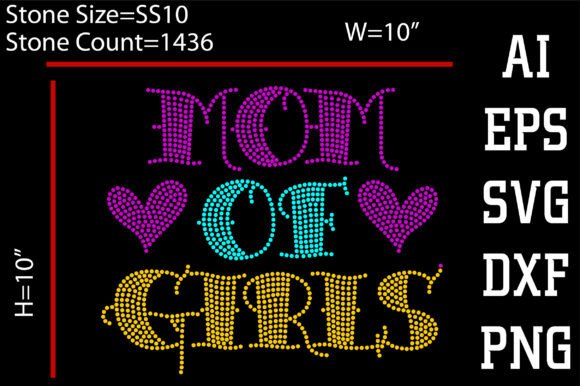 Mom of Girls Rhinestone Design: A Pro Review