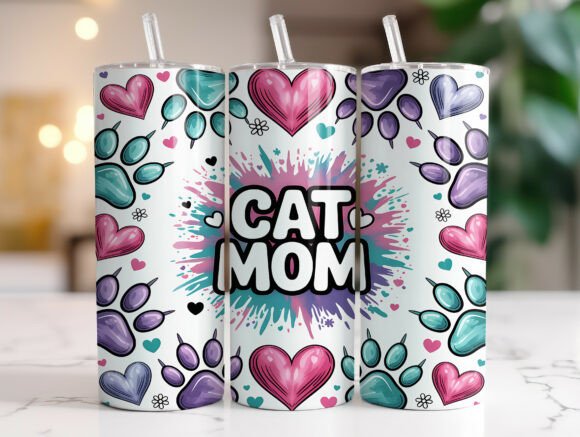 Review: Cat Mom Tumbler Graphics for Brand Wraps